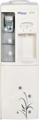 Distributeur d’eau chaude et froide Super General SGL1171, refroidisseur d’eau avec armoire et porte-gobelet, eau chaude instantanée, 2 robinets, 31,2 x 32,5 x 96 cm (LxPxH), blanc/gris, garantie de 1 an